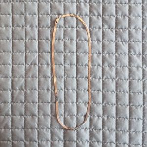 20" sterling silver herringbone necklace